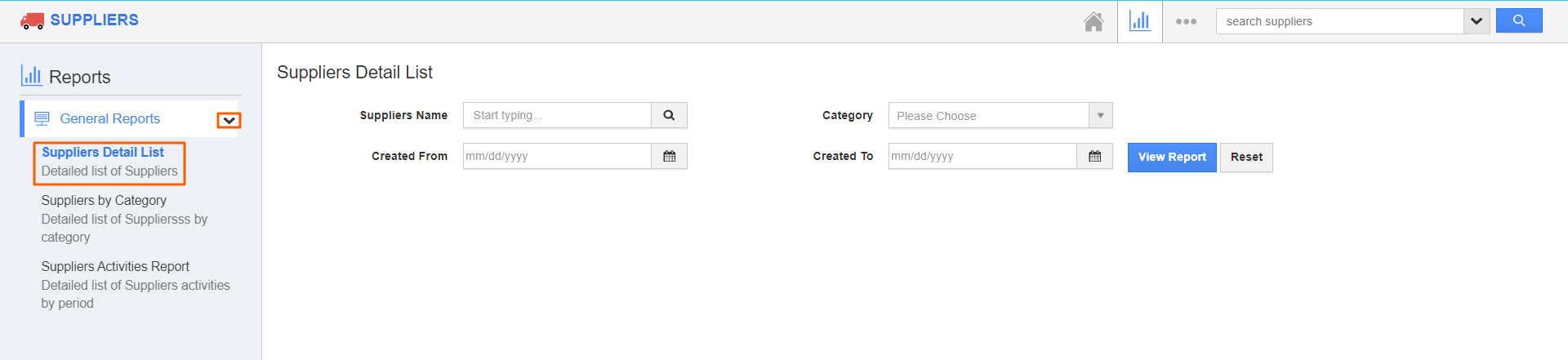 Suppliers-Suppliers Detail List.png Suppliers - SDL
